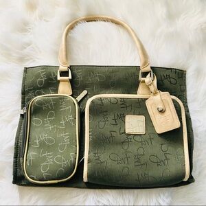 DVF Studio Logo Overnight Traveler Luggage Bag